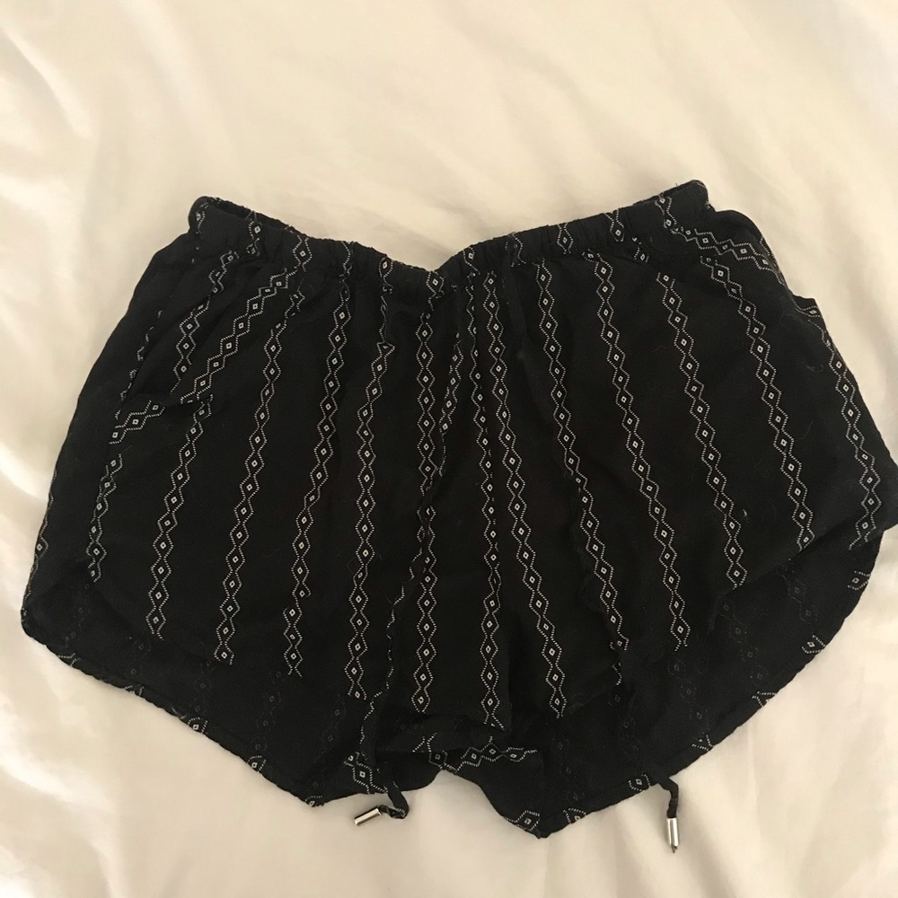 Black flowy shorts